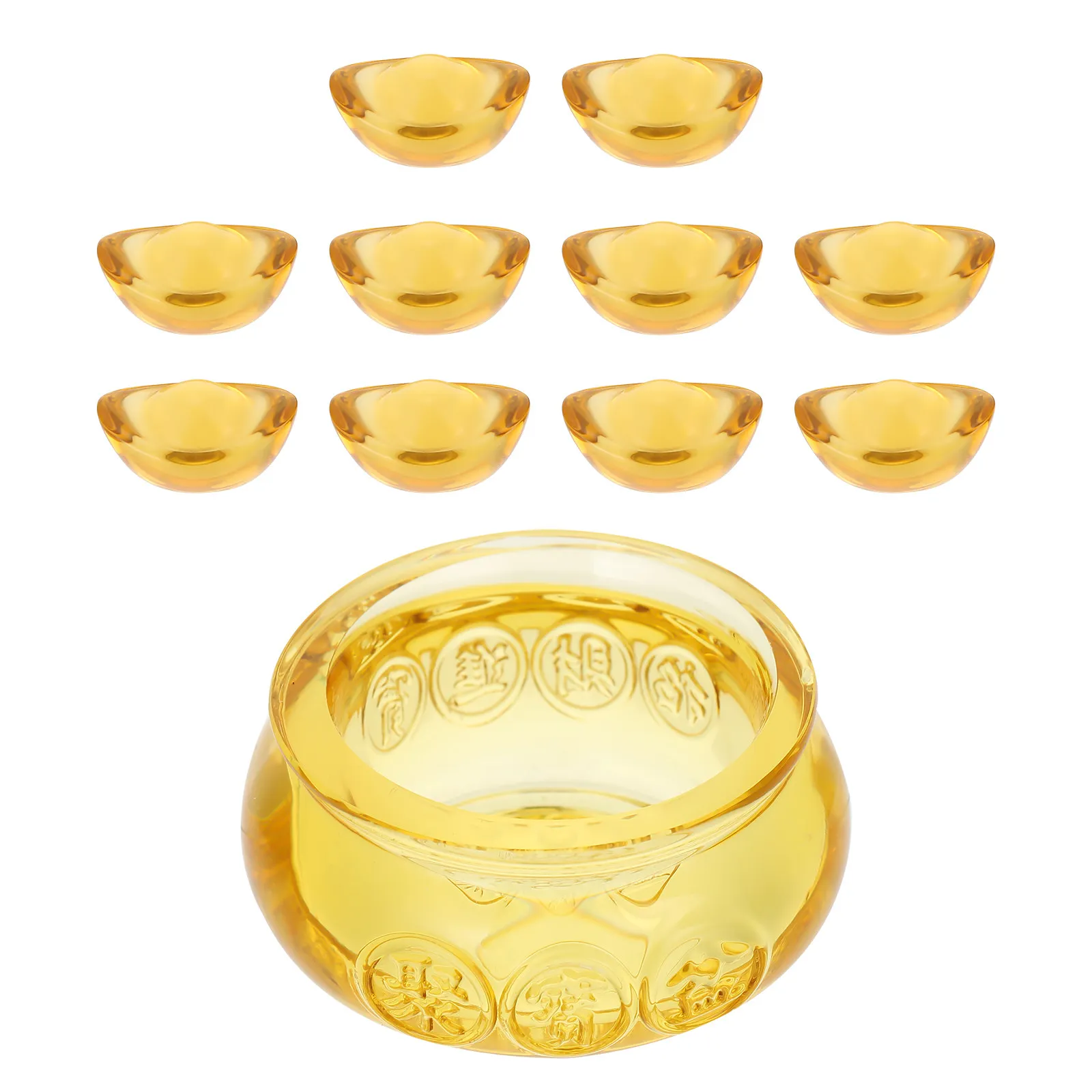 Chic Crystal Treasure Basin Set Feng Shui Decor Home Office Desk Decoration Living Room Ornament Crystal Crafts