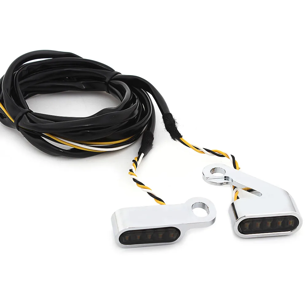 Motorcycle Mini 2PCS LED Turn Signal Light Modified Accessories Indicators Light DC 12V Fits For Harley Sportster XL 2004-2021 image 4