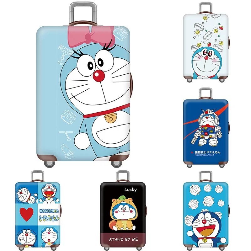 

Эластичный Защитный чехол для багажа Doraemon со съемным пылезащитным покрытием, подходит для чемоданов диагональю 18-32 дюйма