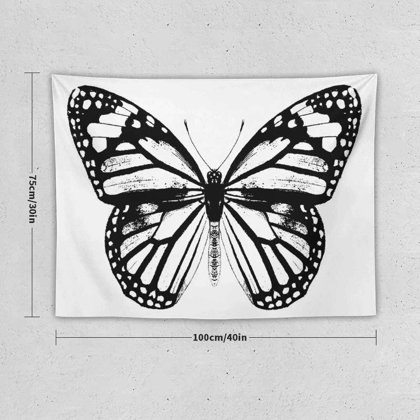 Monarch Butterfly | Vintage Butterflies | Black and White | Tapestry Decorations For Room House Decor Tapestry