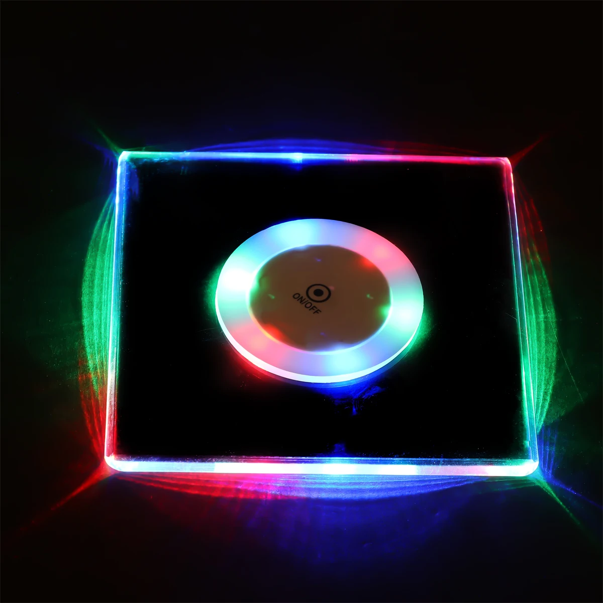 

3 Pcs LED Luminous Coaster for Bar Untr-thin Cup Mat Home Decor Drinks Acrylic along with
