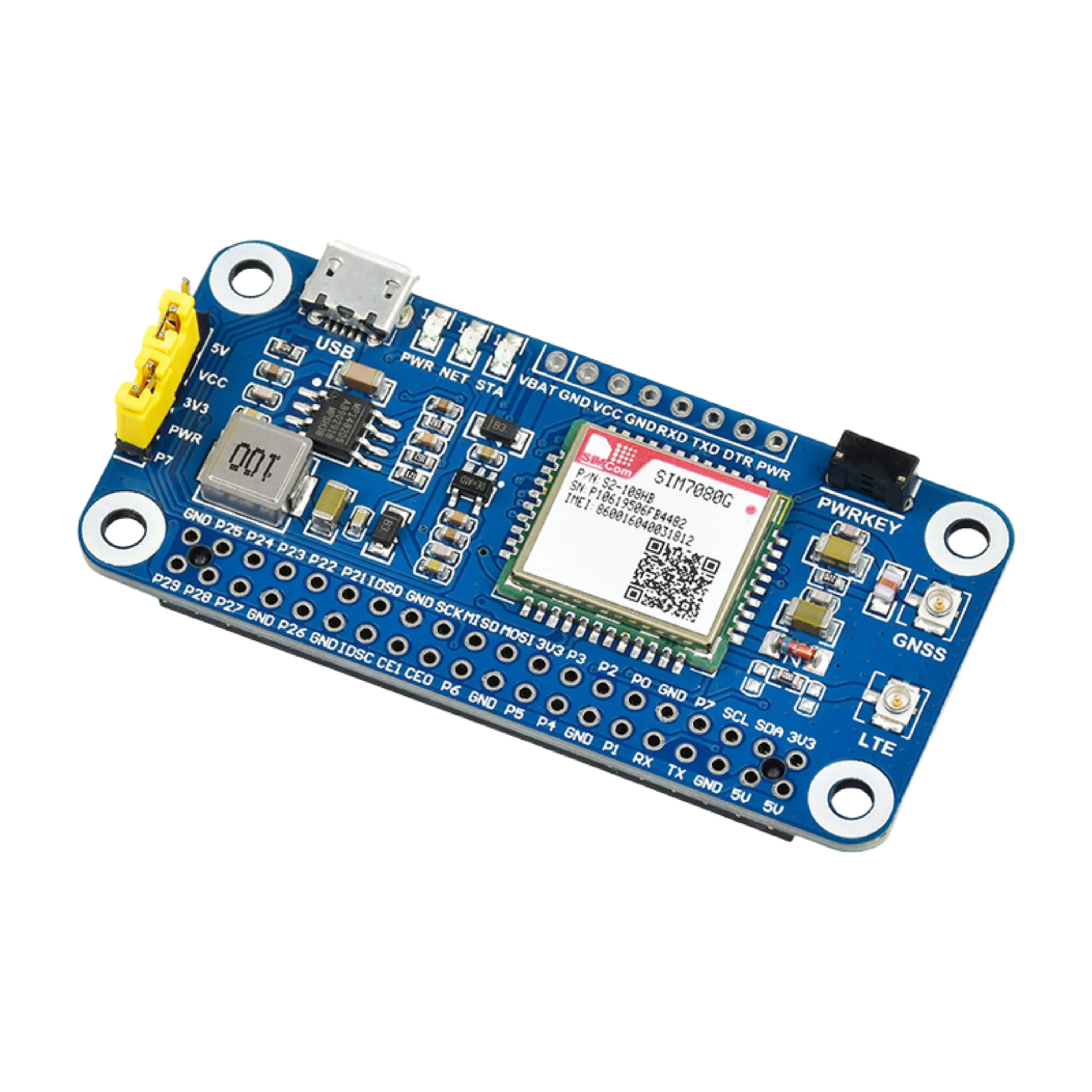 

SIM7080G CAT-M/NB-IoT HAT IoT Global Communication EMTC GNSS