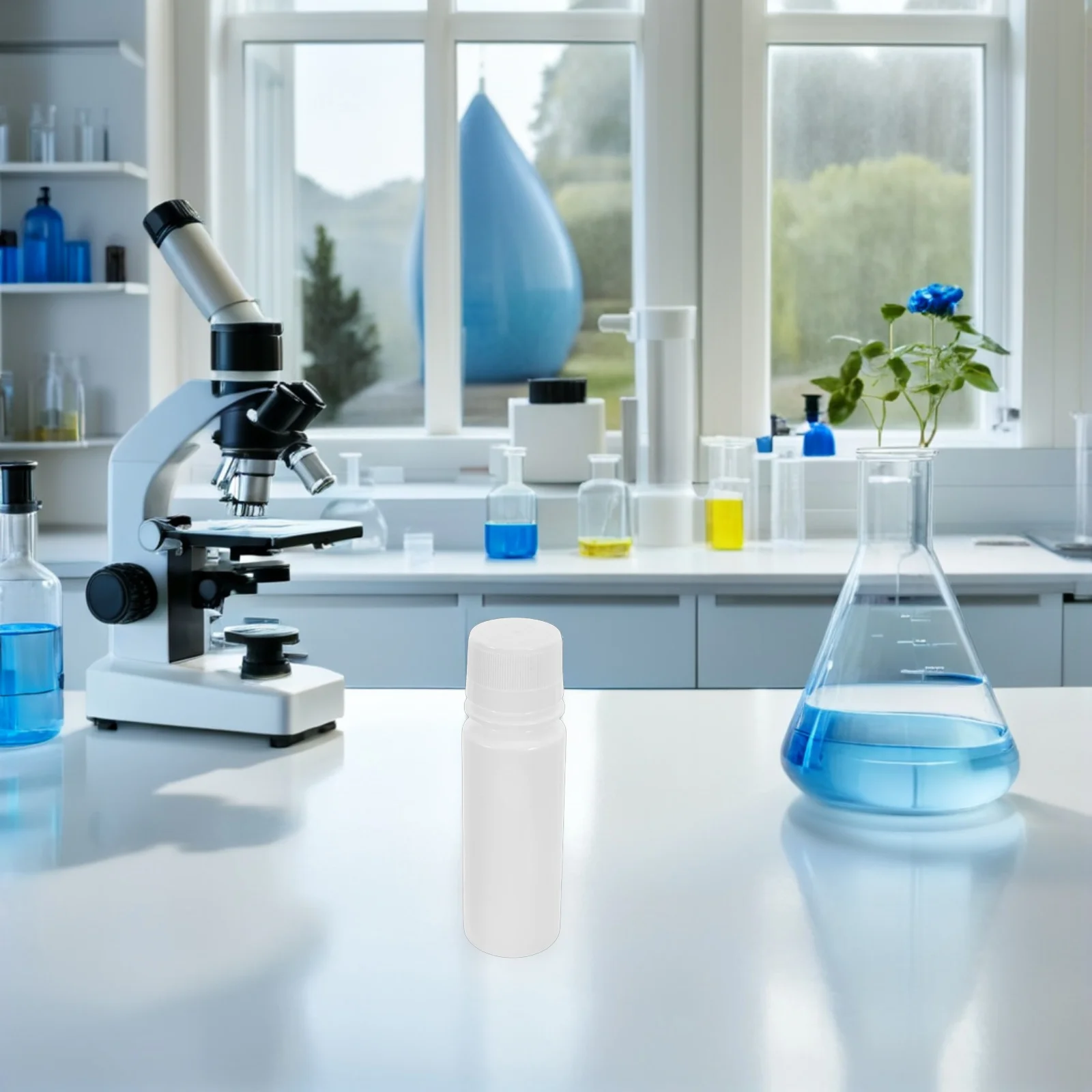 12Pcs Wide Mouth Oral Liquid Medicine Bottles Plastic Screw Cap Leak Proof Pharmaceutical Safety Jars Lab Reagent Travel Pill