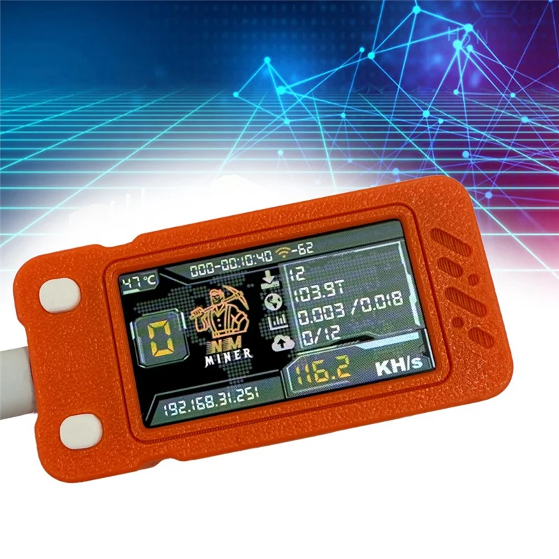 SR-2PCS Upgraded Nerdminer Miner 117KH/S With Color Screen Mini BTC Solo Lottery Mining Miner Bitcoin BTC Miner Nerd Miner