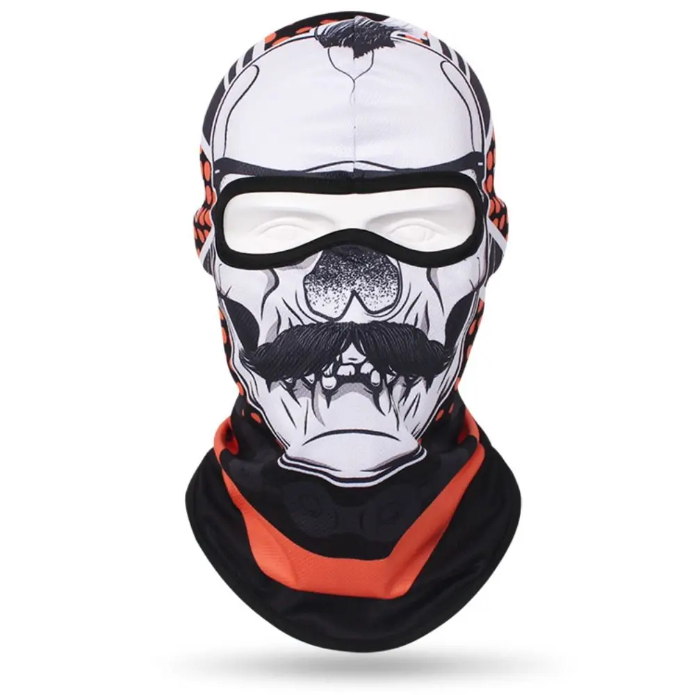 

Balaclava Skull Print Head Neck Warmer Sunscreen Wind Cap Mask Headwear Moto Full Face Mask Helmet Liner Motorcycle Balaclava