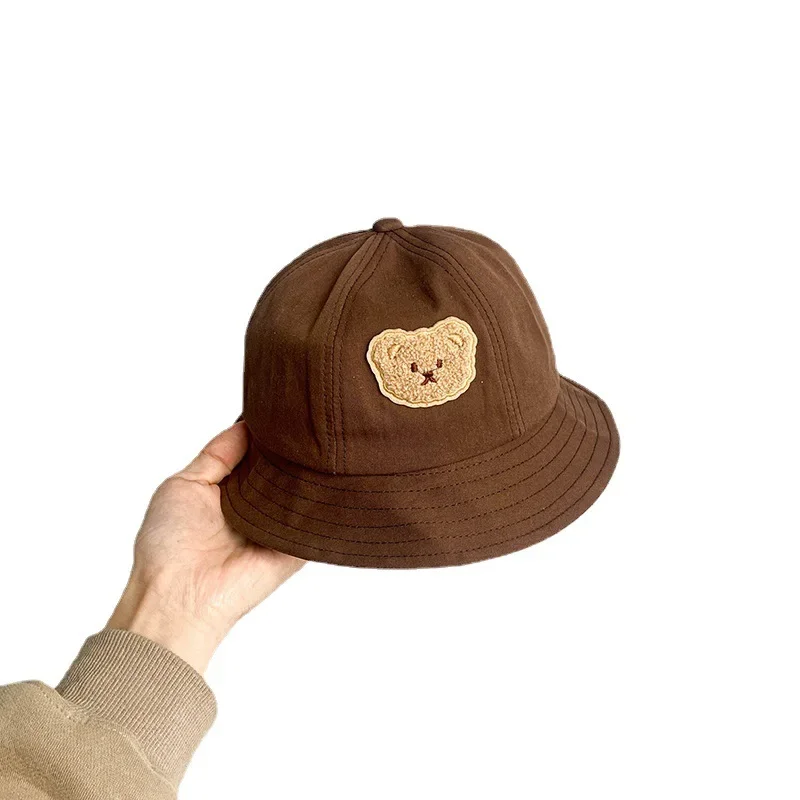 1 Piece Baby Hat for Boy Girl Cute Cartoon Bear Bucket Hat for Toddler Spring Summer Shade Baseball Cap Portable Outdoor Cap