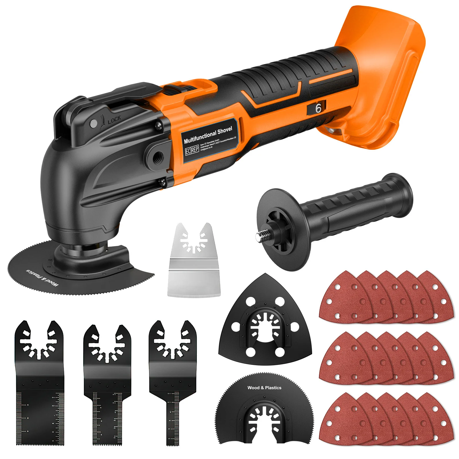 Outil multifonction oscillant pour batterie DEWALT 18V, tondeuse Portable sans fil, pelle de polissage, outil électrique de coupe pour le travail du bois