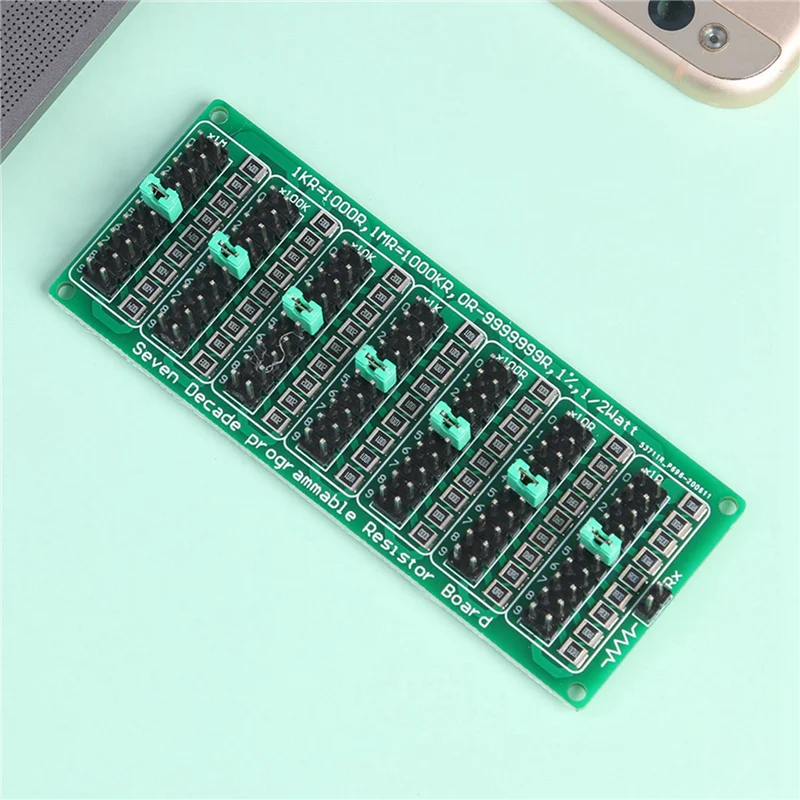 AIAI 7 Decade 1R - 9999999R Programmable SMD Resistor With YX-X0001 DC 12V Battery Undervoltage Management Module