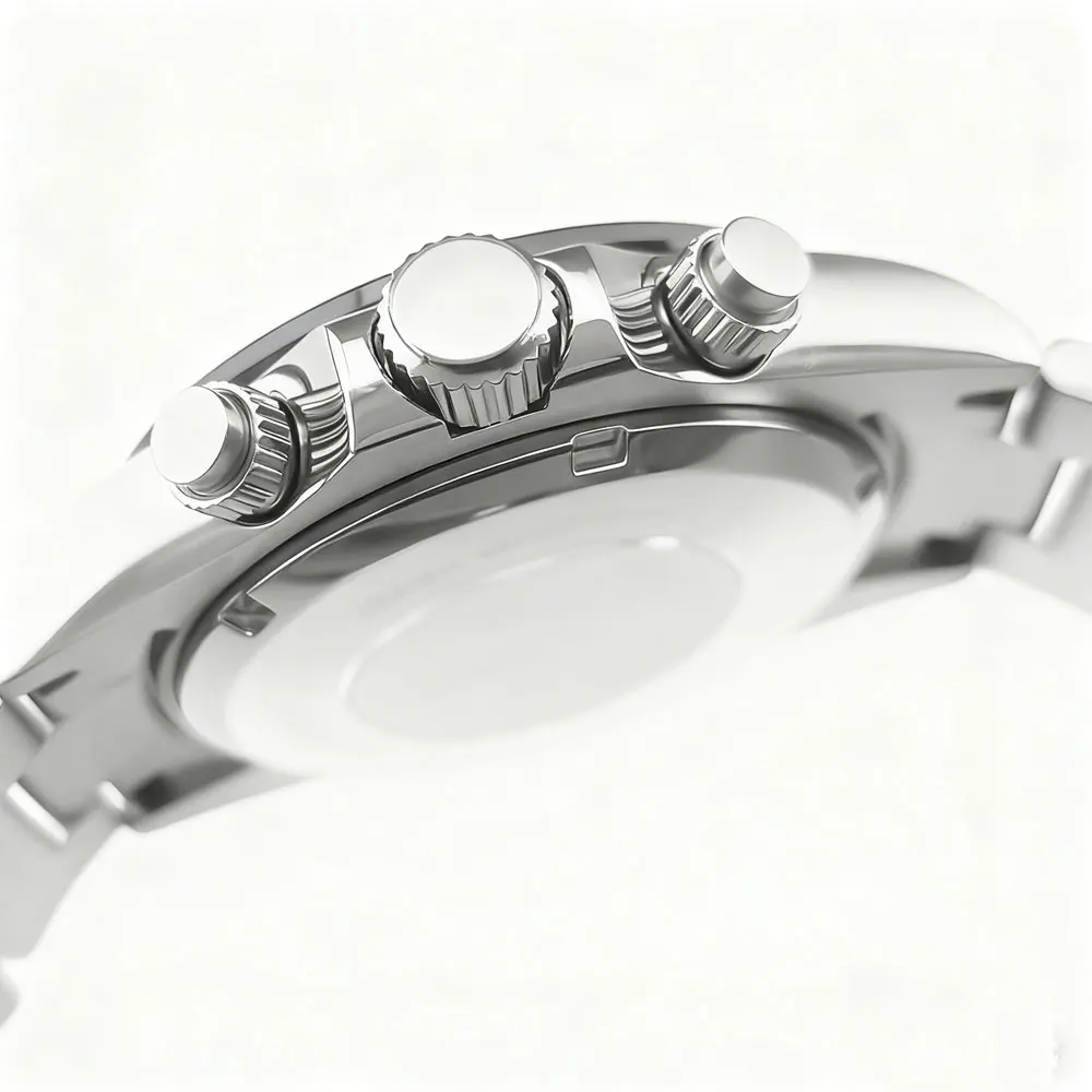 Logo personalizzato 39mm Orologi da uomo Vetro zaffiro Lusso VK63 Movimento al quarzo Orologio sportivo da uomo Orologio cronografo