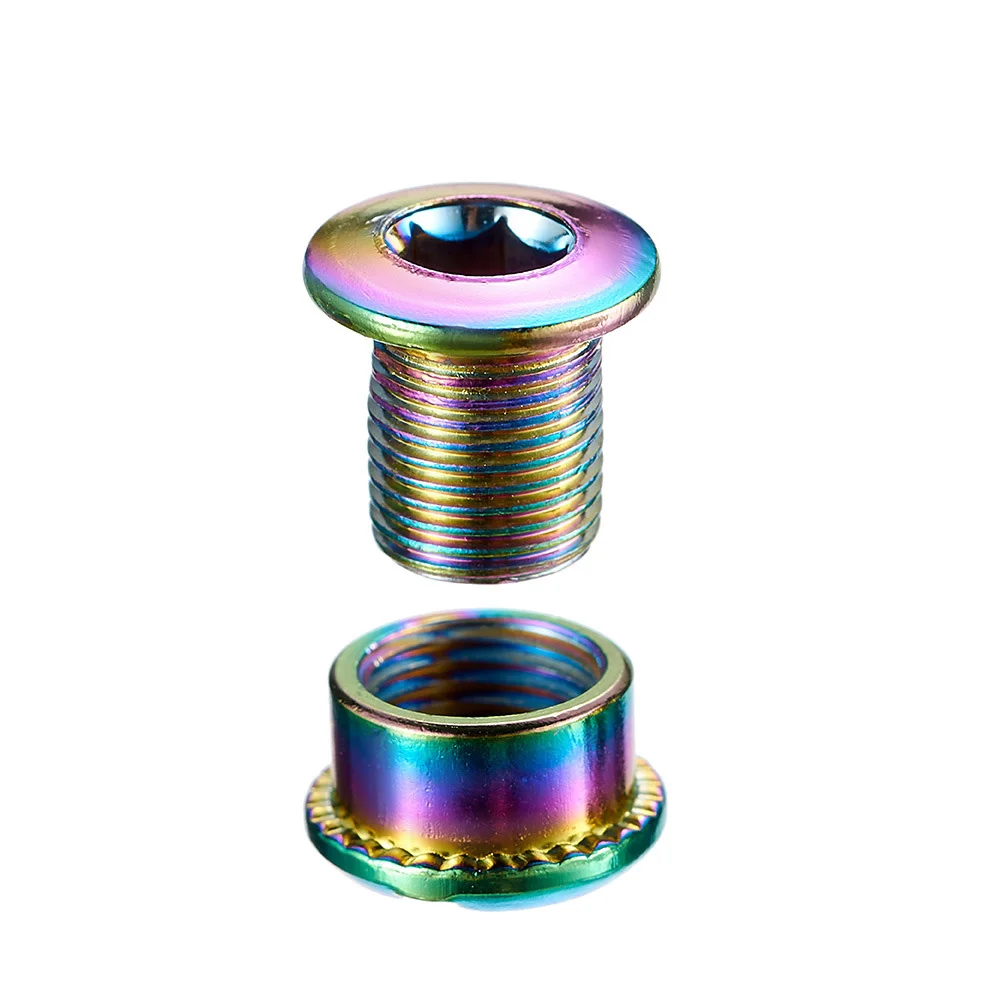 Bicycle Chainring Single Chain Pin Colorful Chainring Fixing Screws For Mountain Road And Folding Bikes