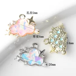 Wholesale Zinc Alloy Charms with Resin Pearl Cloud for Necklaces and Bracelets 10pcs/lot