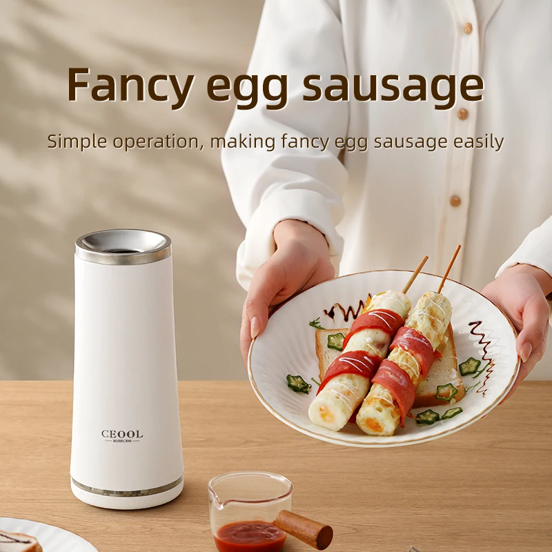 

Waffle Cone Household Kitchen Small Automatic Egg Rolls Multi-Function Breakfast Maker Egg Boiler Sausage Stuffed