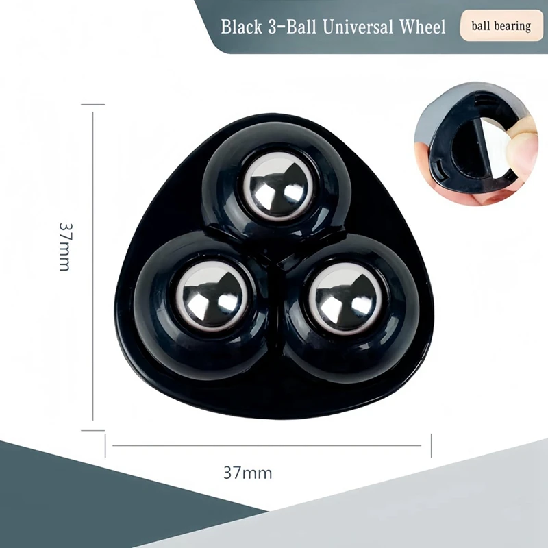 Metal Mini Swivel Wheels Self-Adhesive Casters 360 Degree Swivel Self-Adhesive Pulley