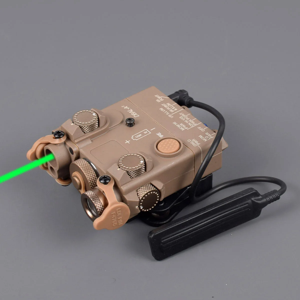 Imagem -06 - Tactical Peq Upgrade Dbal-a2 Red Green Dot Dual Beam Laser Sight Lanterna para Airsoft Rifle com qd 20 mm Picatinny Rail no ir