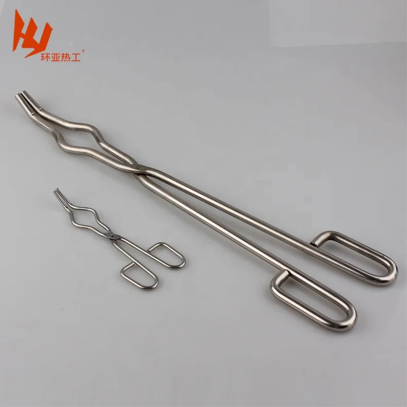 8inch long Stainless steel (coated Platinum) crucible tongs