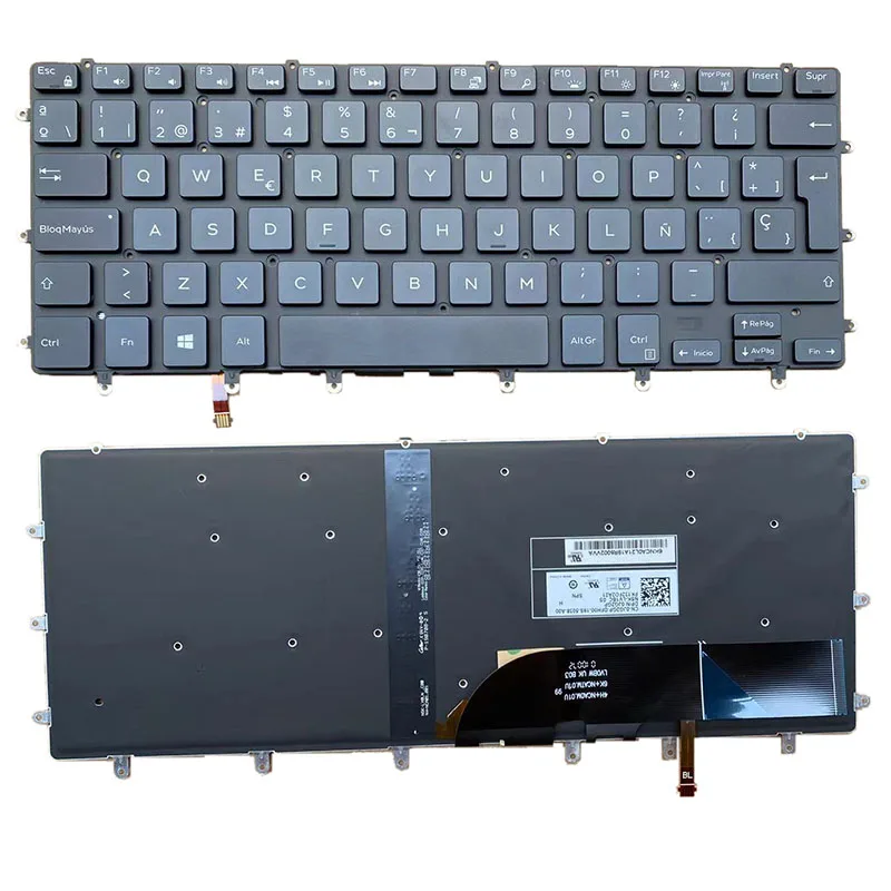 teclado sp original para dell xps 15 retroiluminado espanhol 9550 9560 9570 7590 novo 01