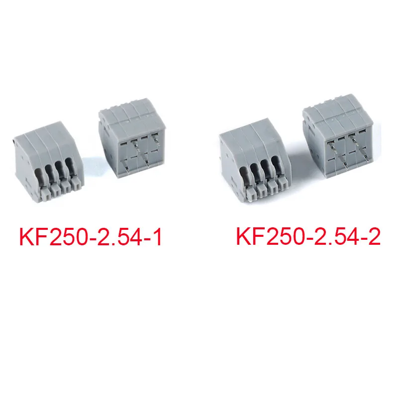 5Pcs KF250-2.54 Terminal Blocks Spring type PCB KF250 dg250 Binding Post Wire Connecting Pitch 2.54mm 300V/4A 2p 3p 4P 5P 6P 8p