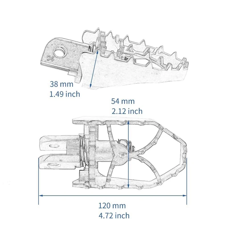 Motorcycle Rotating Footpegs Footrest Foot Peg Rest For CB500X CB400X 400X CB190X XBF190X