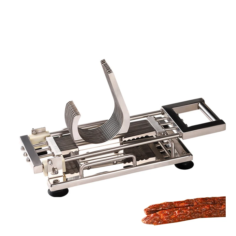

Hand Push 5mm Bacon Cucumber Potatoes Fruit Cutting Slicing Machine Stainless Steel Vegetable Blade Slicer Cutter