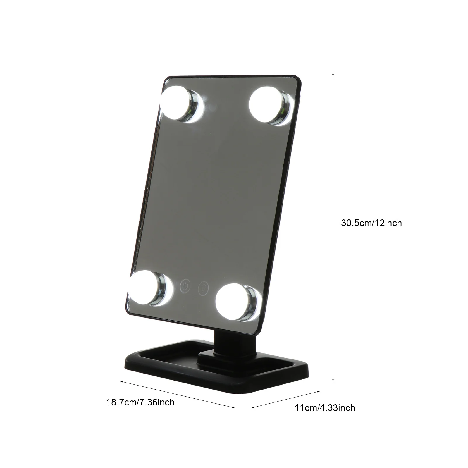 Miroir de vanité de table pivotant réglable à 3 vitesses de maquillage LED pour salle de bain chambre coiffeuse miroir de vanité LED