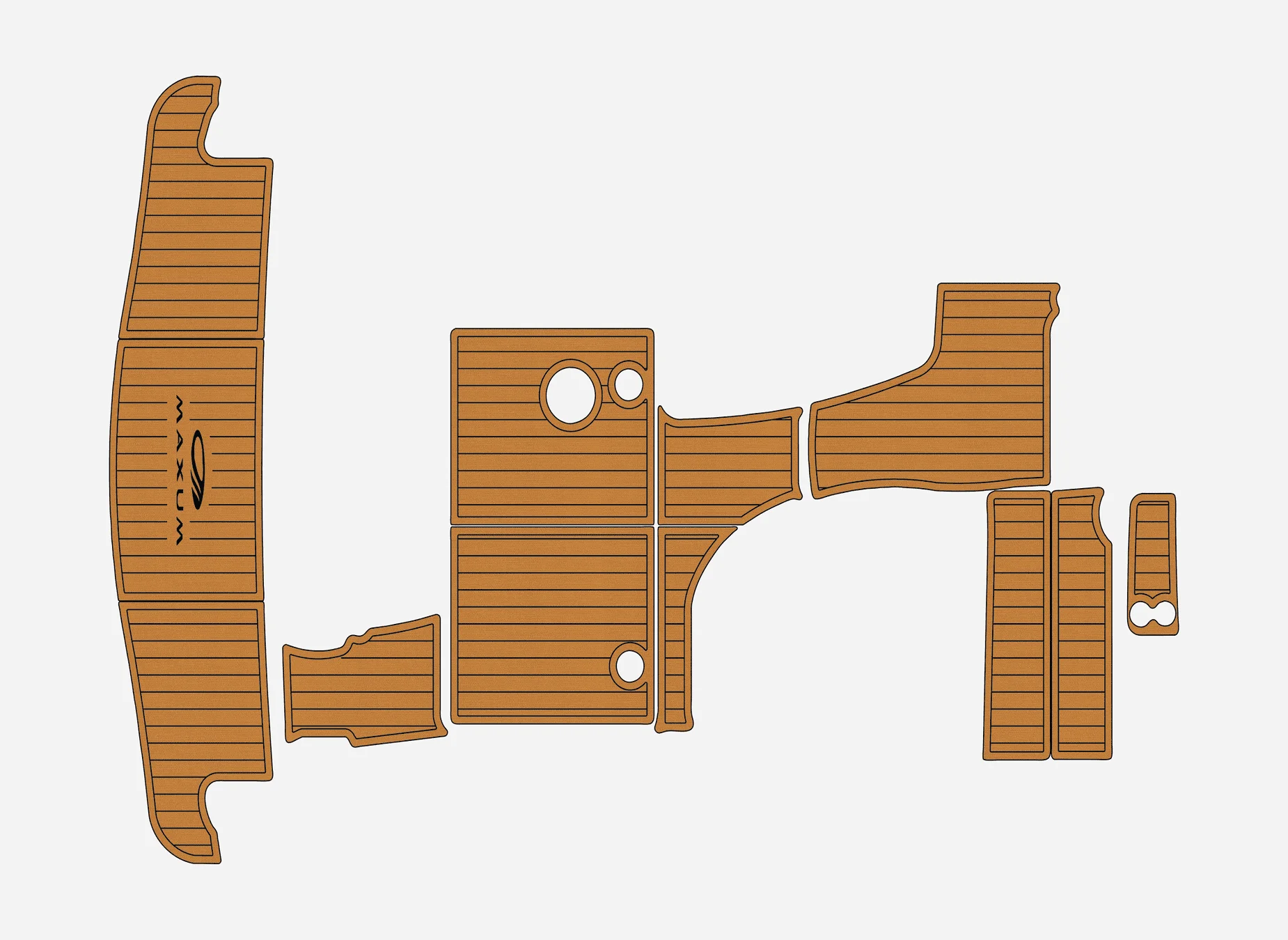 

Anti-Skid EVA Faux Teak Self-Adhesive 6mm Boat Decking Pad for 2000-2005 Maxum 3500 SCR Yacht Cockpit Durable Marine Flooring