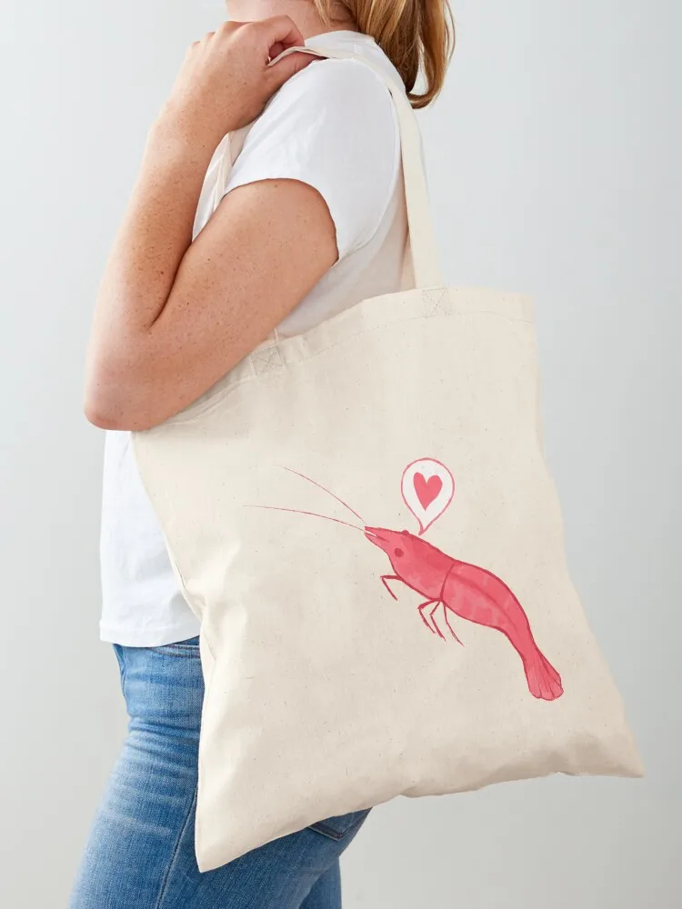 Cherry Shrimp Tote Bag large size bags canvas bags custom canvas bag