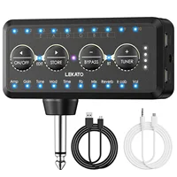 Lekato guitarra enchufe Amp Pa-1 auriculares Mini amplificador altavoces Combo amplificador acústico bajo eléctrico sonido Pedal tablero retardo H8