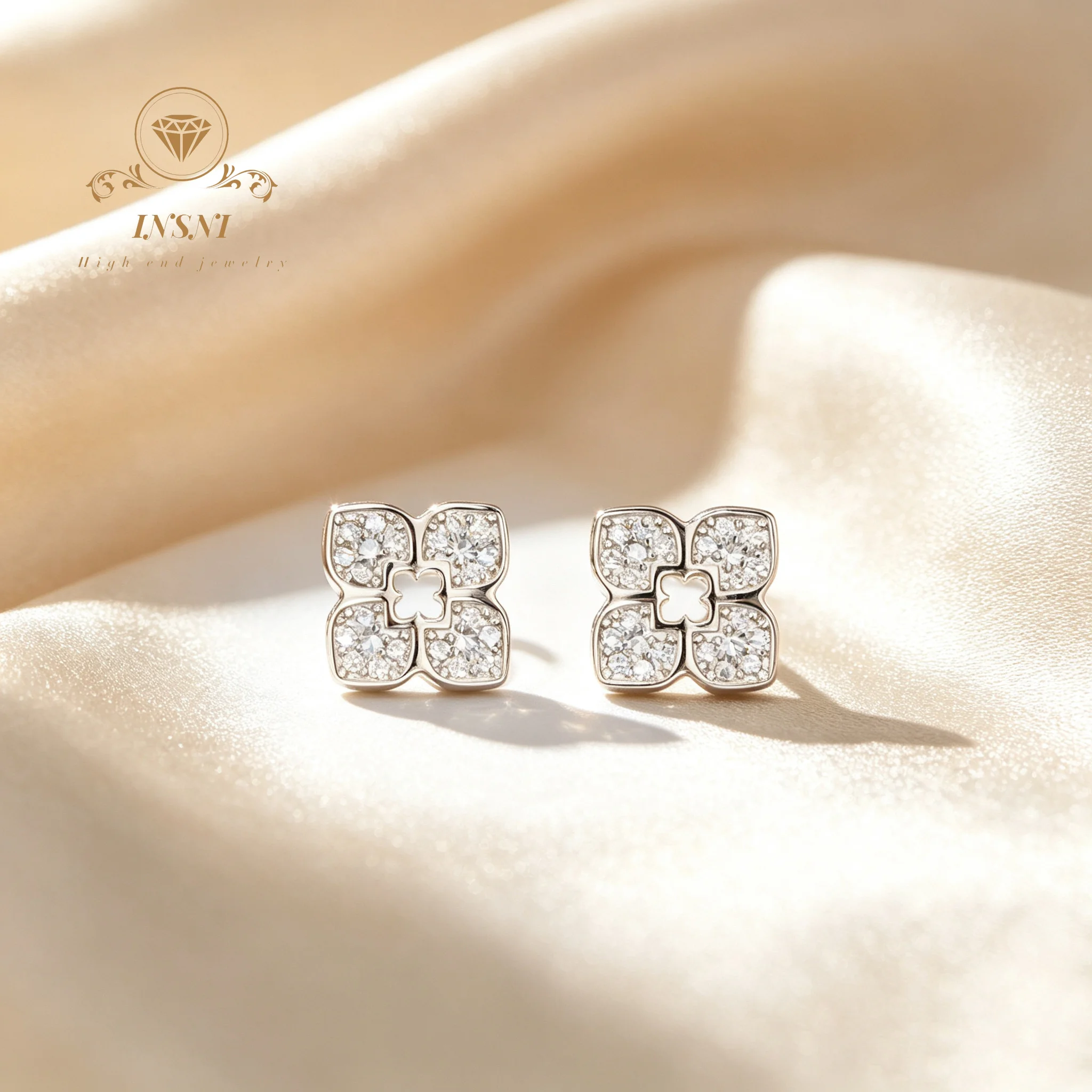 S925 Silver Moissanite Stud Earrings Women's Simple Temperament Wedding Earrings Affordable Light Luxury Jewelry Gifts for Women