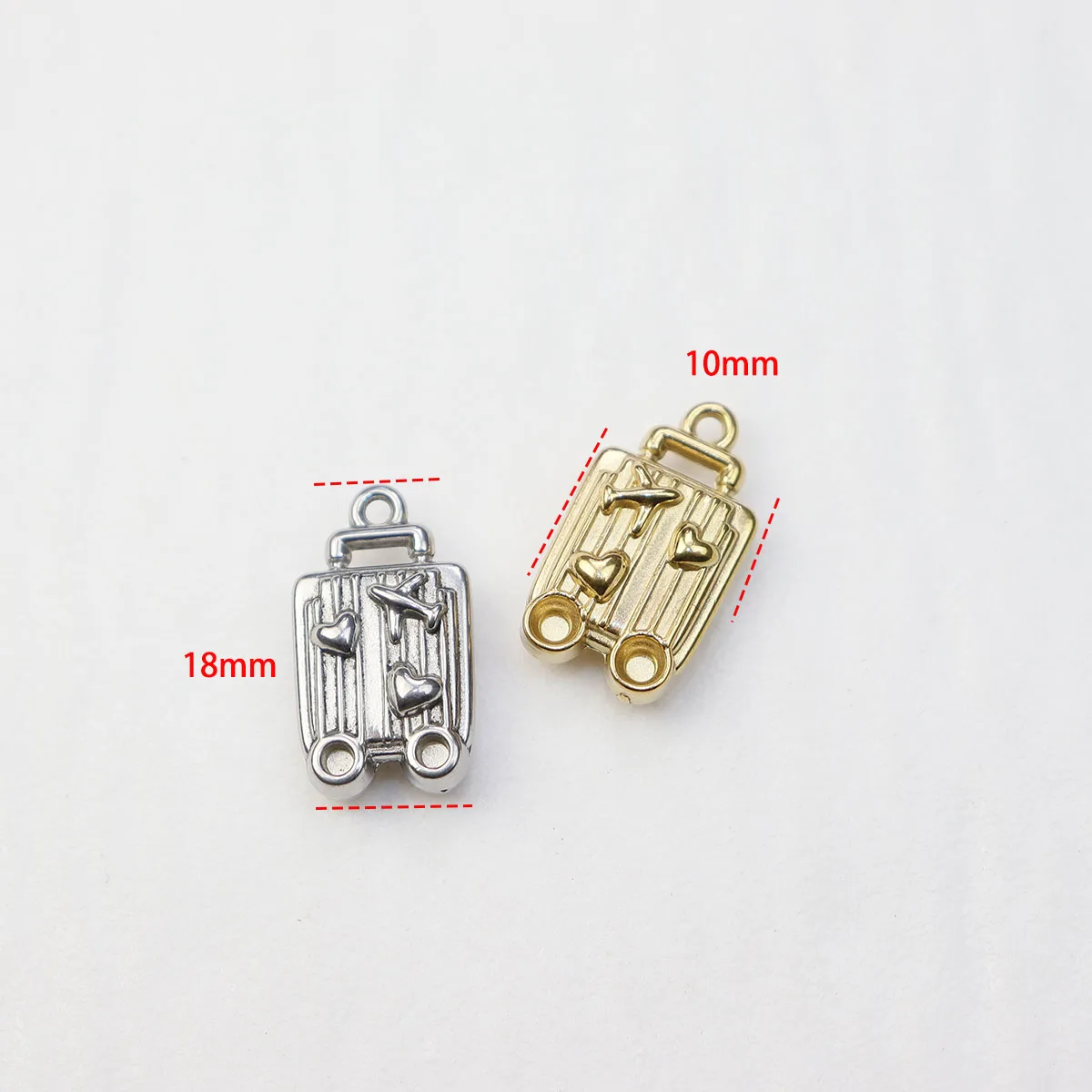 5 قطع يلقي الفولاذ المقاوم للصدأ لطيف الأزياء والمجوهرات التبعي مكونات سحر DIY الحرفية PVD فراغ لوحة للماء مضاد الأرجية #2