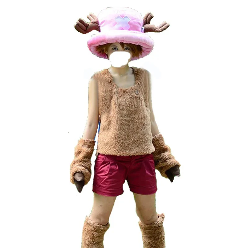 2 years later Tony Tony Chopper Cosplay Costume with pink hat