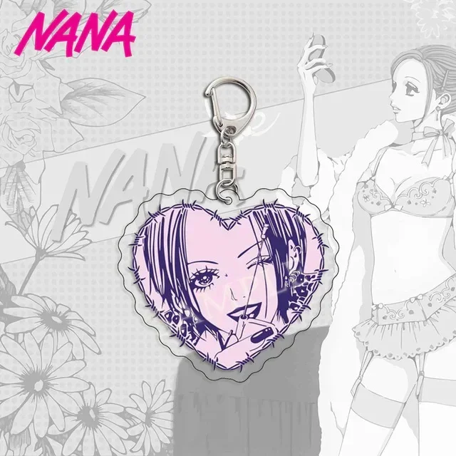 Anime NANA Manga Osaki Keychain Ai Yazawa Osaki Serizawa Reira Figure Key Chain Ring Jewelry Fans Gifts Bag Pendant Keychains