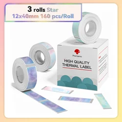 Phomemo Star Label Sticker Printing Label Waterproof Oil-proof Adhesive Thermal Paper Label Tape for Q30/D30/Q31/Q30S Rolls