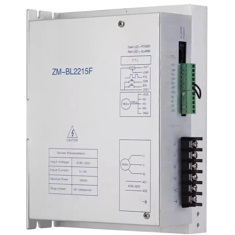 

ZM-BL2215F AC80V-250V 3000W 15A Бесщеточный драйвер