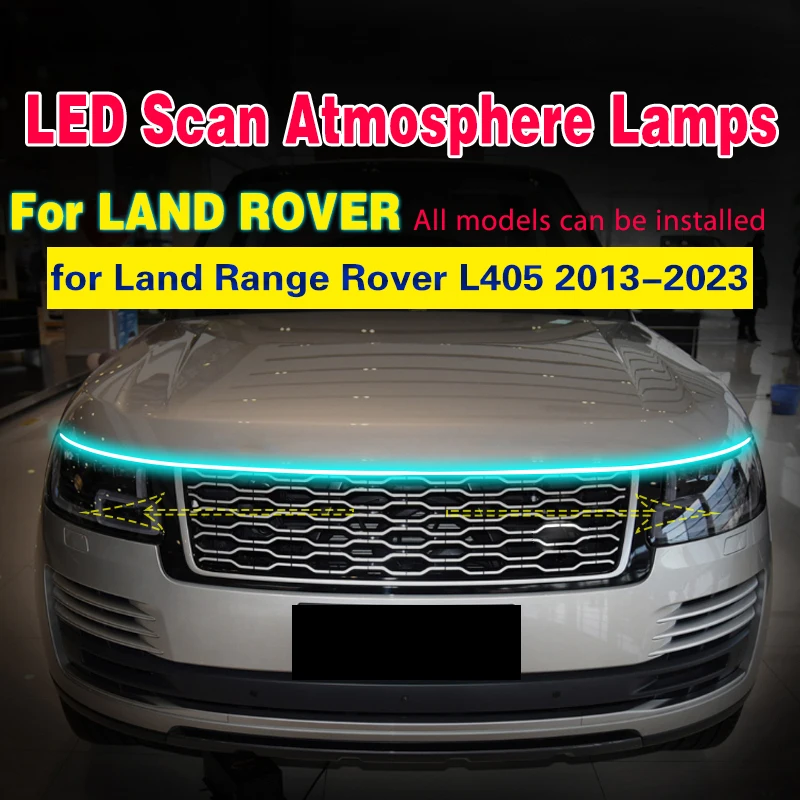 12V LED Headlight For Land Rover Range Rover 2013-2023 Scan Starting Fog Lights Daytime Running Light Waterproof Fog Light Strip