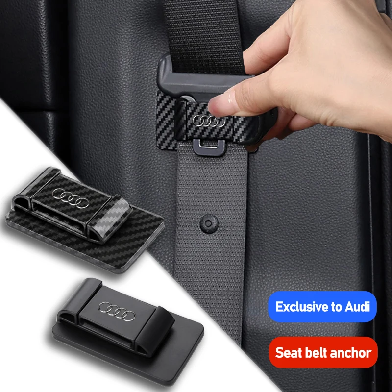 Car Seat Belt Stabilizer Anchor Clip Anti-Shak Accessories For Audi A1 A2 A3 A4 A5 A6 A7 A8 Q1 Q2 Q3 Q4 Q5 Q6 Q7 Q8 TT RS3 S5 B8