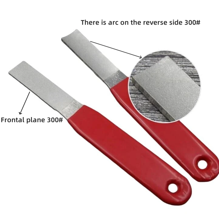 

Double-sided Diamond File Cartilage Sharpener Arc File 300# Mesh Billiard Club Skin Head Repairer