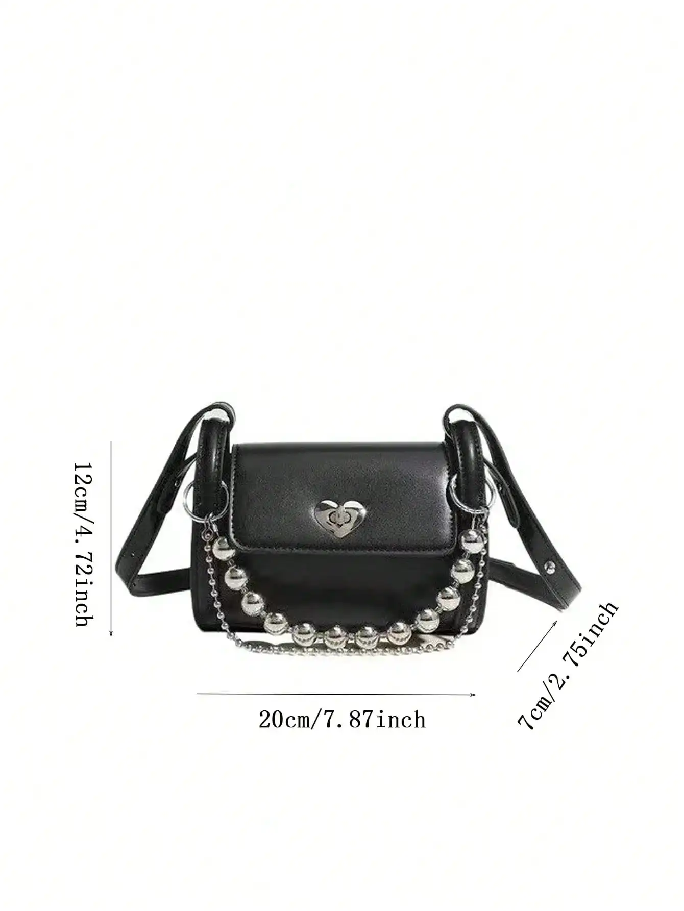 Y2k Spicy Girl Love Bag Women\'s High end Commuting Cylinder Bag Small Design Chain One Shoulder Crossbody Bag