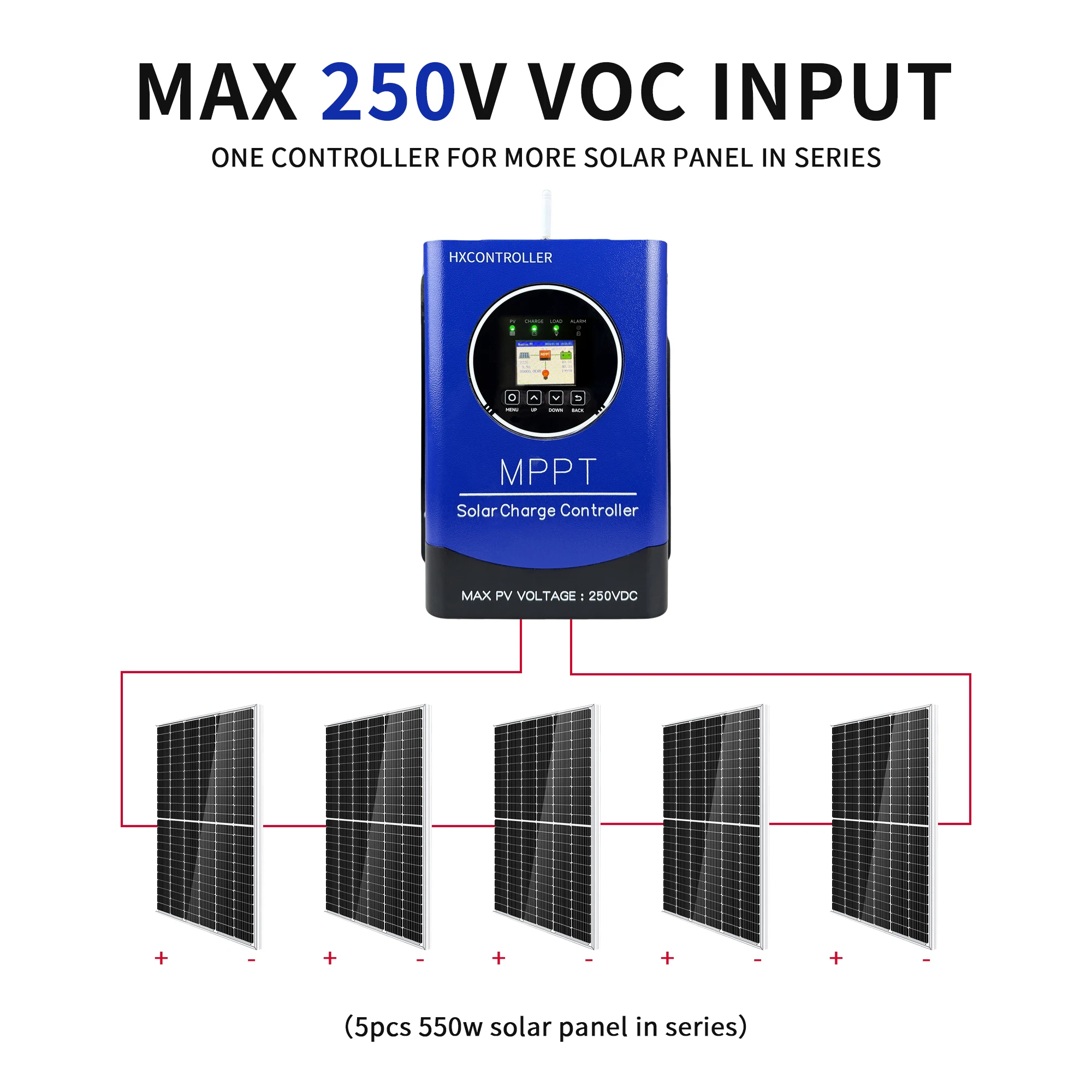

Off Solar System Charge Controller 12V 24V 48V 60V 72V 84V 96V 120V MPPT Solar Charge Regulator 40A 60A 80A With WIFI Device