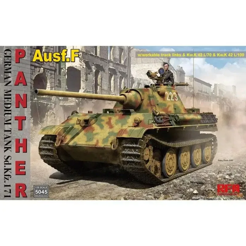 

Ryefield Model RM5045 1/35 Scale PANTHER Ausf.F GERMAN MEDIUM TANK W/Workable Sd.kfz.171 Track Links