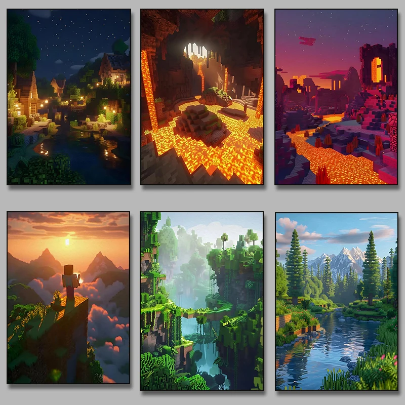 Block Pixel World Video Game L - Home Decor Video ulasan dan harga