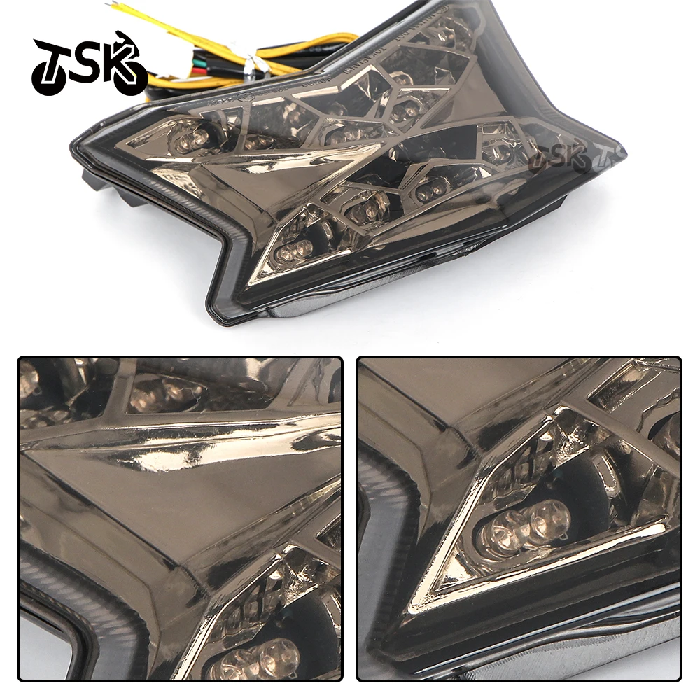 LED Taillight For Kawasaki Ninja650 Z650 Z900 2017-2023 2018 2019 Integrated Blinker Tail Brake With Frosting Turn Signals Light