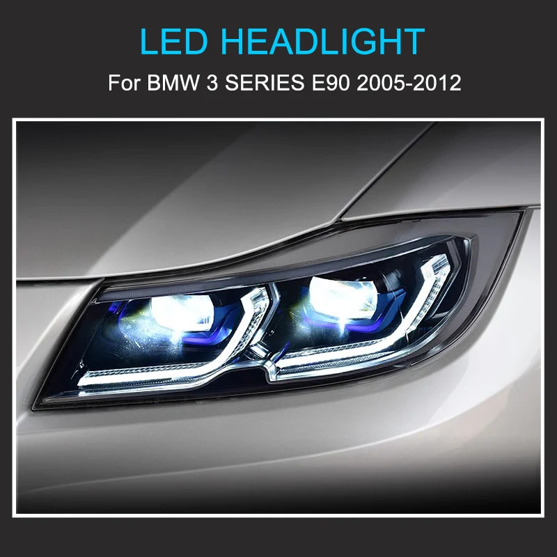 1 Pair LED Headlight Assembly for BMW E90 2005-2012 Headlights Plug and Play with LED DRL Dynamic Turning Front Headlights