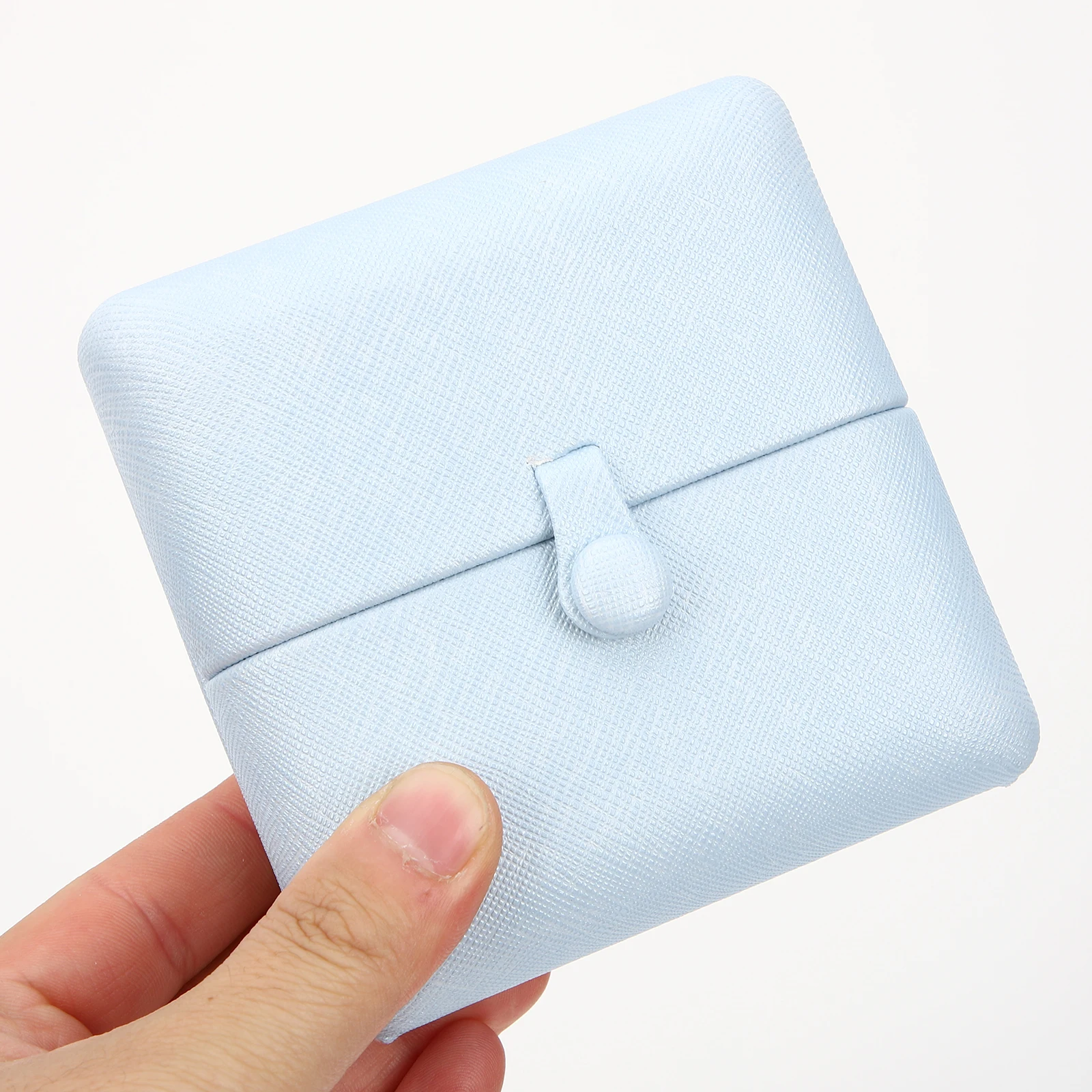

Brooch Storage Box Pin Decorative Boxes Lapel Holder ganizer Gift Blue Grid Pattern Jewelry Case Display Lightweight Durable