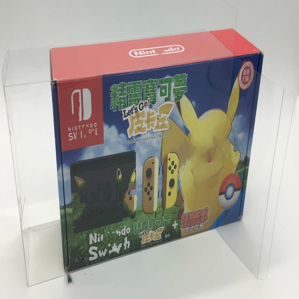 Transparent Box Protector For Nintendo Switch/NS/Pocket monster/Pikachu Collect Boxes TEP Storage Game Shell Clear Display Case