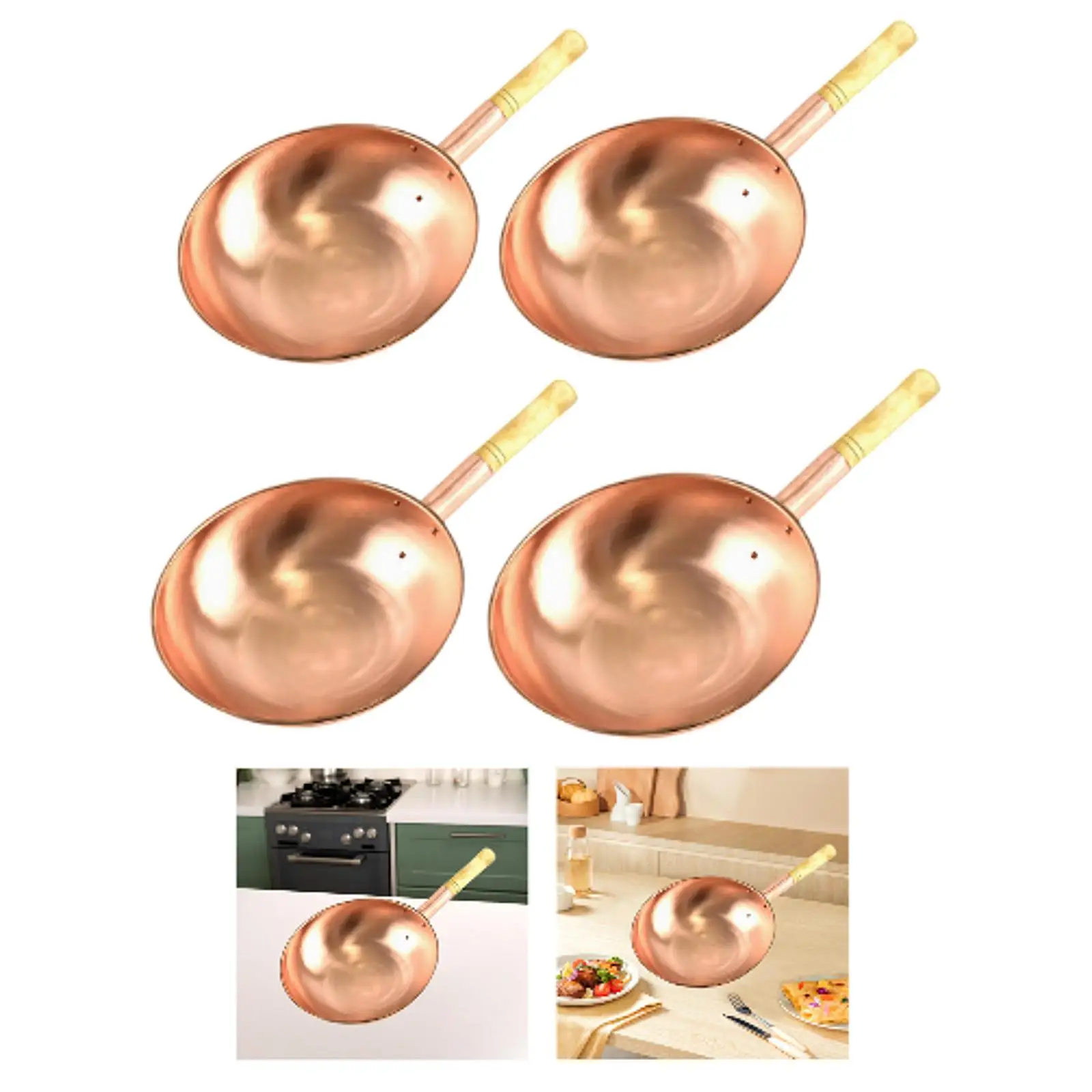 

Copper Pan Multifunctional Smooth Surface Cookware for Stovetop Home Picnics