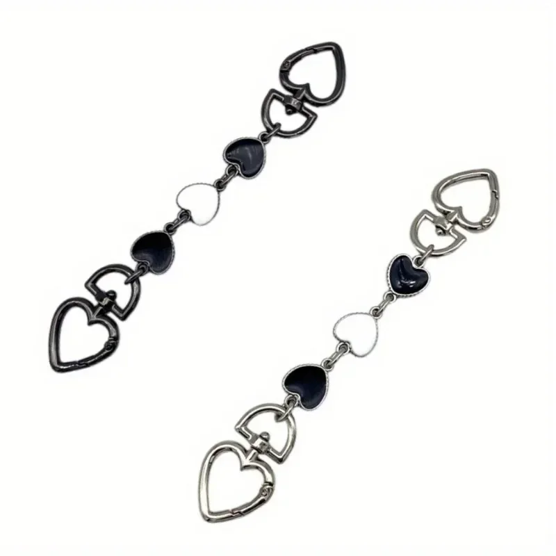Couples Love Hook Bag Extension Chain Heart Extension Leather Shoulder Strap Chain Underarm Handbag Chain Pendant