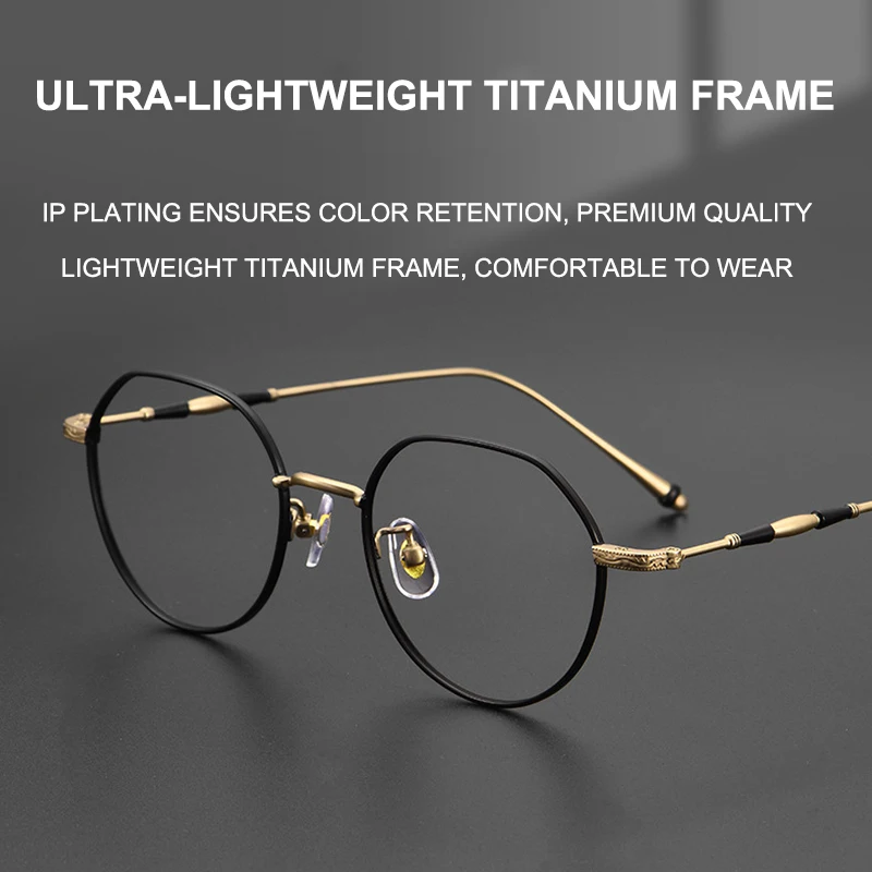 Luxury Retro Artistic Glasses Frames For Women β Titanium Ultra-Lightweight Eyeglasses Men Dual-Color Process Fashion Eyewear