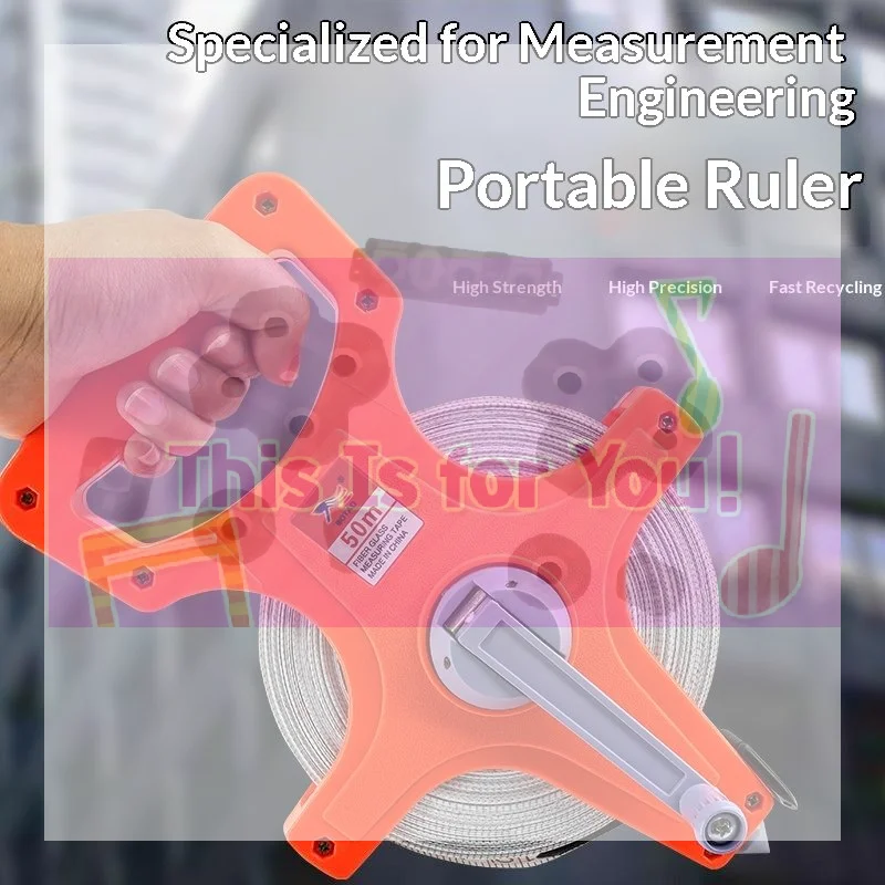 【ma】1-unidade-de-fita-metrica-de-fibra-de-vidro-de-30m-50m-100m-resistente-a-impactos-e-espessada-ferramenta-portatil-para-medicao-de-distancia