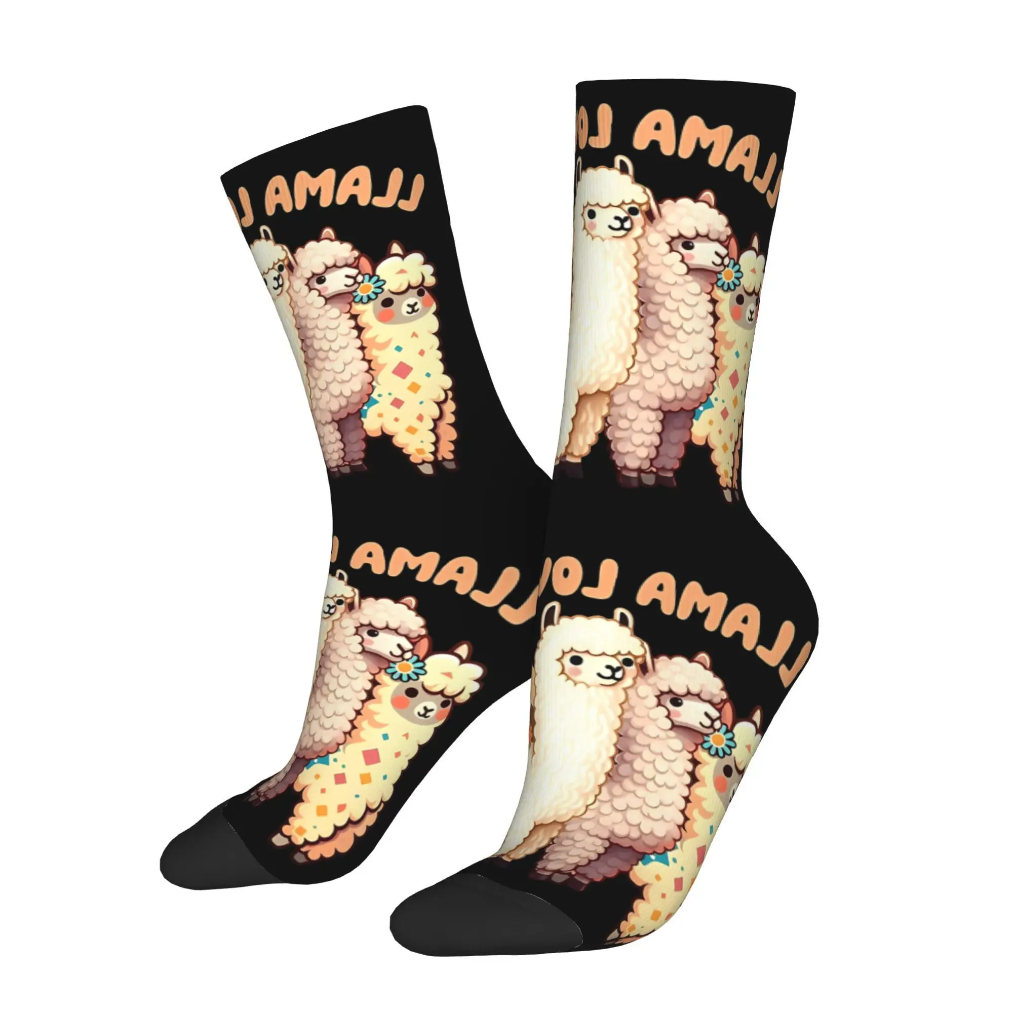 

ALPACA Socks Male Mens Women Spring Stockings Printed