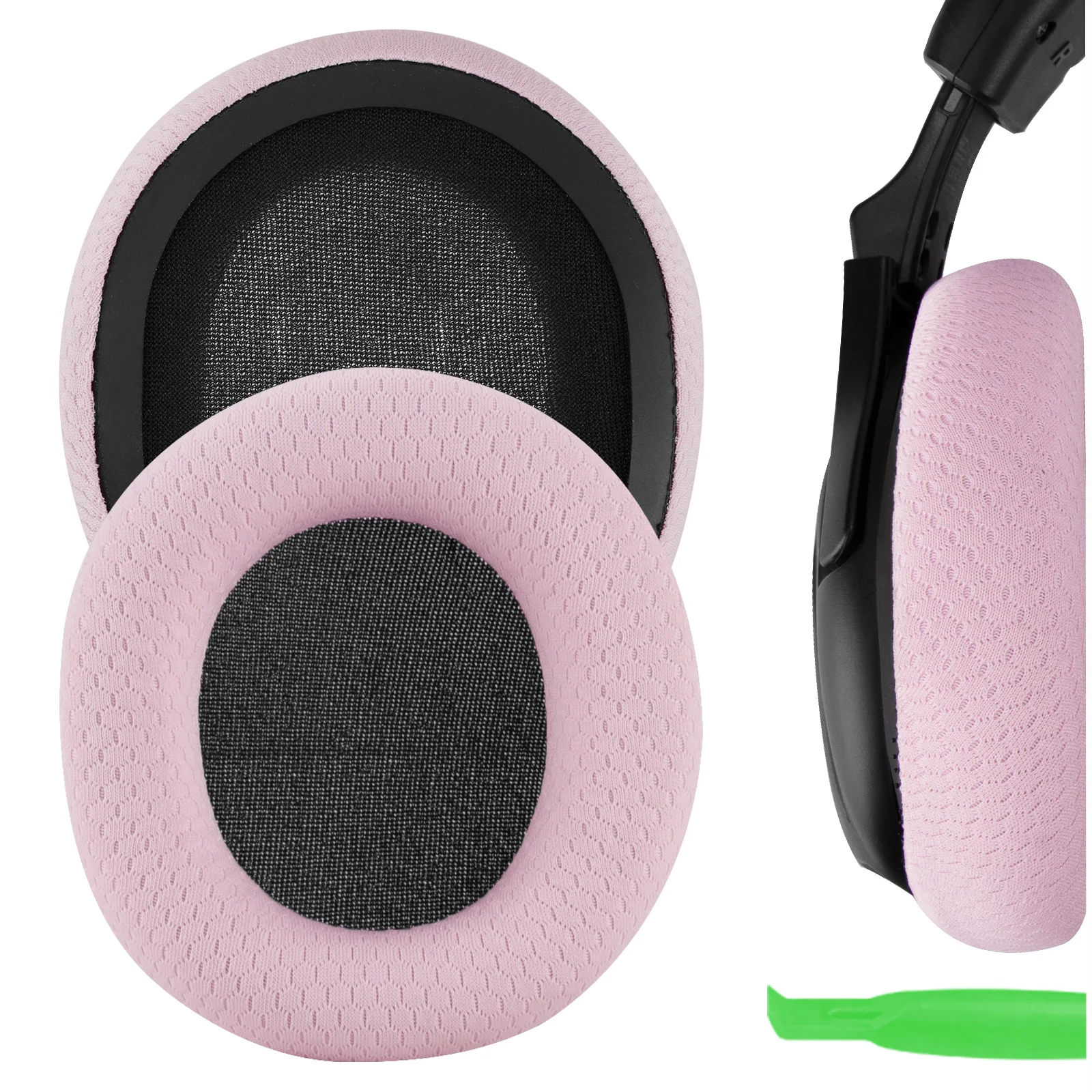 Geekria NOVA Mesh Fabric Replacement Ear Pads for Beach Stealth 400, 500X, 700X, 420X, Ear Force XO SEVEN Headphones Ear Cushion